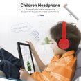 thumbnail image 4 of Children Headphone, Comfortable Wear Foldable Headphone Prevent Entanglement Microphone  For Smartphone Black,White,Red,Pink, 4 of 8