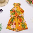 thumbnail image 6 of FYMNSI Mommy and Me Summer Short Romper Outfits Sleeveless Belted Casual Jumpsuit Overall for Beach Holiday Photo Shoot Yellow (Girl 3-4T), 6 of 10