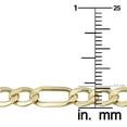 thumbnail image 3 of KoolJewelry 10k Yellow Gold Figaro Link Bracelet (5.4 mm, 8.5 inch), 3 of 4