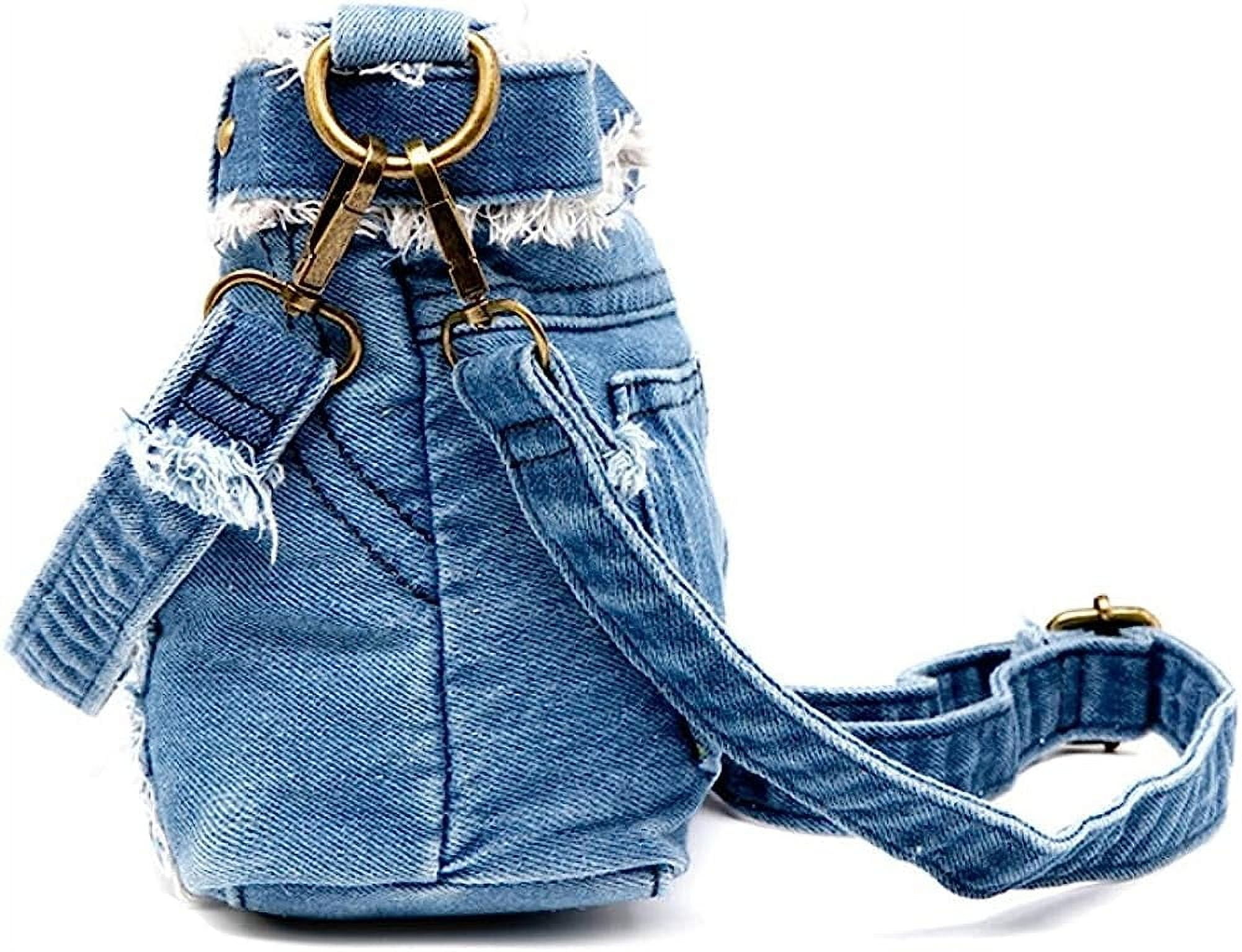 Kukuzhu Denim Crossbody Bag for Women Large Tote Hobo Bag