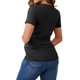 thumbnail image 3 of Blusa de lactancia de verano para mujeres INSPIRE CHIC, con cuello en V, manga corta, tops para embarazo, camisetas fruncidas, grande, negra, 3 of 6