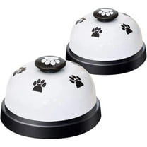LQQBOX Dog Training Bell, Set of 2 Dog Puppy Pet Potty Training Bells, Dog Cat Door Bell, White