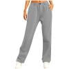 thumbnail image 6 of Posijego Pull on for Women Mid Rise Pleated Wide Leg Sweatpants Lightweight Lounge Pants with Pockets, 6 of 7
