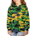 thumbnail image 4 of chaqlin Yellow and Green Camo Hoodies for Boys 14-16 Zip up Hooded Sweartshirt Kids School Jacket Lightweight Loose Hoodie Sports Coat with Pocket, 4 of 7