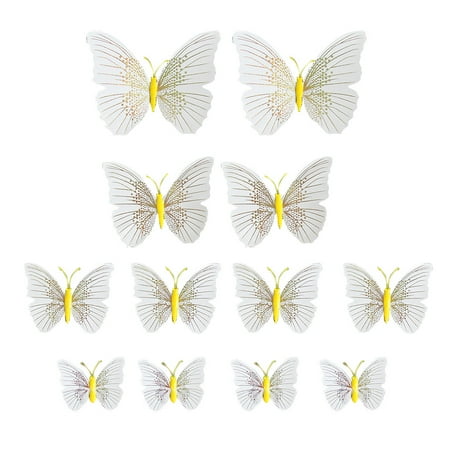 

12pcs Creative 3d Refrigerator Magnets Delicate PVC Magnetic Fridge Sticker Home Decor Accessories (Yellow)