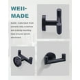 thumbnail image 5 of Wowow Shower Towel Hook for Bathroom, Stainless Steel Double Towel Hook, Wall Mount Heavy Duty Bath Robe Hook, Matte Black, 5 of 8