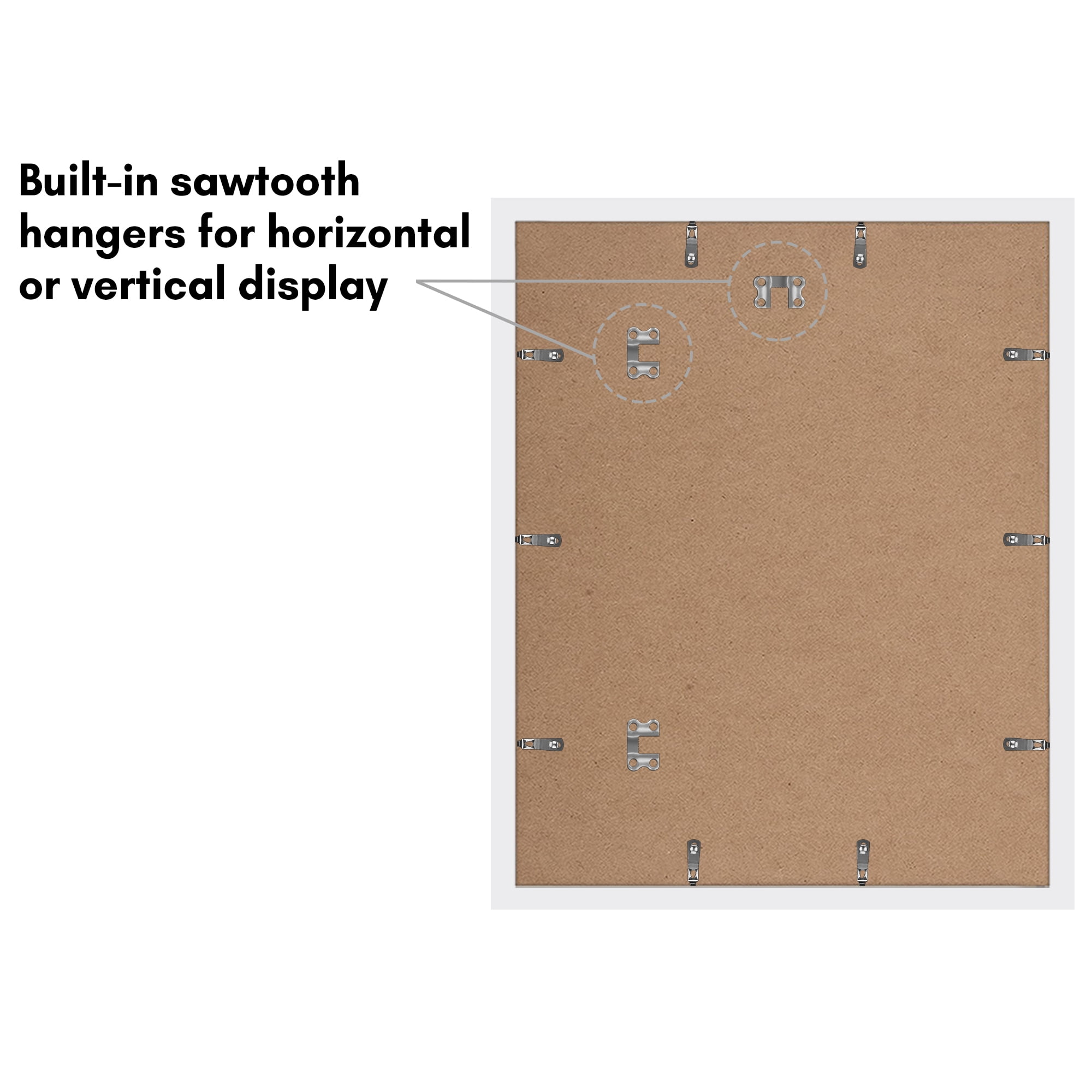 Americanflat 16x20 Picture Frame with Polished Plexiglass with 11x14 Mat 5 Pack Display Photo Galleria - White