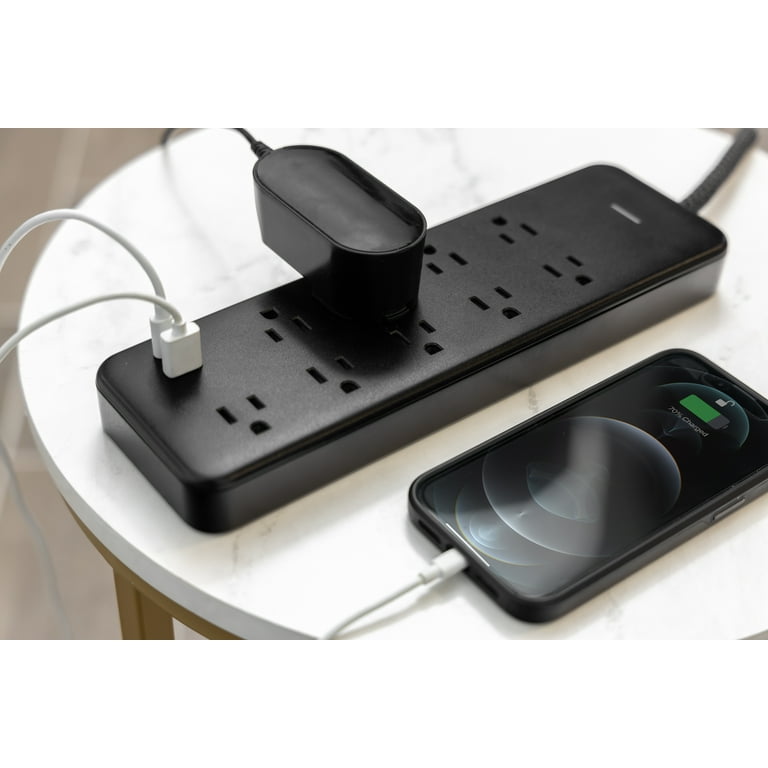 Philips 6-ft 9-Outlet Surge Protector, 1 USB-A, 1 USB-C, 15W