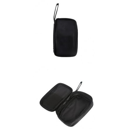 

2 Pieces Carry Zipper Pouch For Universal Meter Black Medium+Small