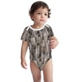 thumbnail image 3 of Daiia Wooden Texture Printed Unisex-Baby Short Sleeve Onesies Bodysuits Baby Climbing Clothes Soft and Comfortable Romper with Expandable Shoulder Design-2 Years, 3 of 8