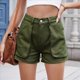 thumbnail image 4 of Pantalones Cortos Vaqueros de Verano para Mujer, Informales, con Cintura Elástica y Bolsillos Verde S, 4 of 9