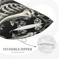 thumbnail image 3 of Fuzoiu Skeletons Love Flowers Print Fuzzy Pillowcases, Super Soft Pillow Case Cover with Zipper for Bedroom, Sofa, Couch,Cozy Pillow Shams for All Seasons-16"x24", 3 of 6