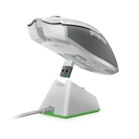 Razer Razer Viper Ultimate Wireless Gaming Mouse with Charging Dock - Mercury White, 20000 DPI, Ergonomic Design, 8 Programmable Buttons, HyperSpeed Wireless, Lightweight 78g
