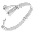 thumbnail image 2 of Stainless Steel Silver-Tone Classic Handcuff Men's Bracelet, 2 of 3