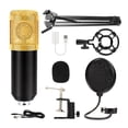thumbnail image 1 of Condenser Microphone With Suspension Scissor Arm Cardioid Microphone With V8 Sound Card For Recording Singing, 1 of 7
