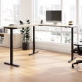 thumbnail image 1 of Scranton & Co Engineered Wood 72W L-Shaped Standing Desk in Natural Elm, 1 of 7