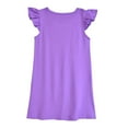 thumbnail image 4 of Baby Summer Girl's Cute Solid Round Neck Flying Sleeve Dress 2024 Casual Dresses For Girl Sundresses For Girl, 4 of 4