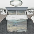 thumbnail image 3 of Designart 'Rock Teal Panel I' Geometric Duvet Cover Set, 3 of 4