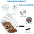 thumbnail image 4 of Shallow Grill Basket Fish Grill Basket, Fish Grilling Basket BBQ Fish Grill Baskets for Outdoor Grill,Grill Basket with Removable Handle. Perfect for Grilling Fish Fillets, 4 of 7