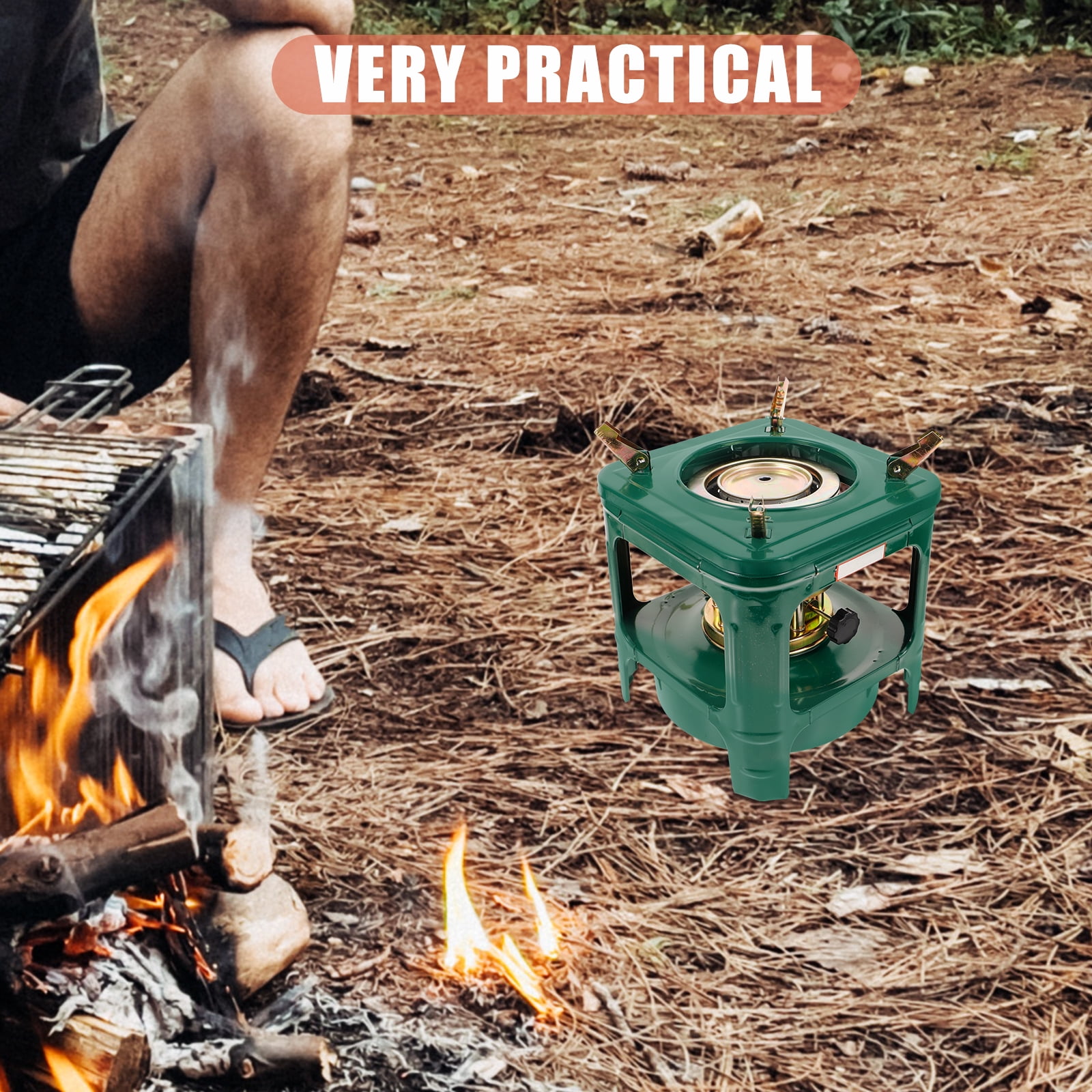 Pungan kerosene stove 1 Set Portable Kerosene Stove Camping Stove Portable Grilling Stove Heating Stove for Outdoor Barbecue,7.09"X7.09"X6.89"