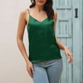 thumbnail image 4 of shpwfbe vests for women spaghetti strap v neck satin camisole soft tank top, 4 of 9