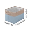 thumbnail image 2 of Foldable Fabric Storage Bin - Large-Capacity Organizer for Clothes/Toys/Gifts, Soft Collapsible Storage Basket for Home Use, Durable Washable Fabric with Reinforced Handles, 15*11*9in, Blue, 2 of 7