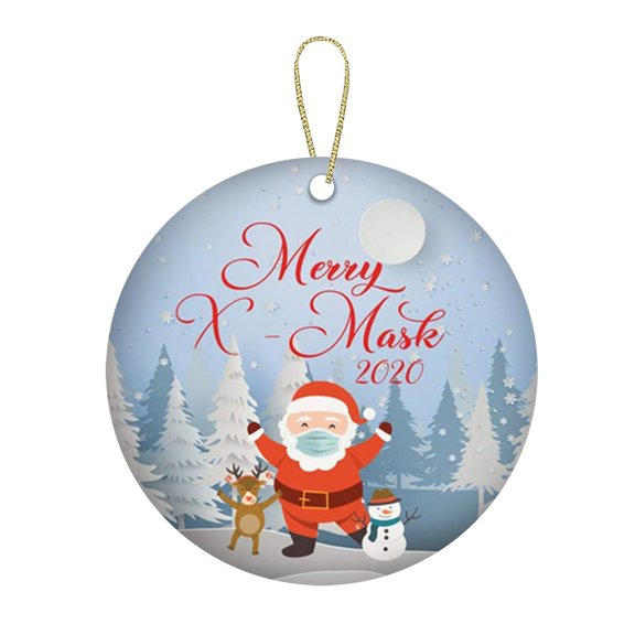 VerPetridure Christmas ceramics Christmas Tree Decoration Pendant Crafts with Rope