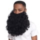 thumbnail image 3 of Peluca de barba negra larga y rizada sintética de 40 cm para hombre, 3 of 3