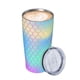 thumbnail image 3 of Vaso de acero inoxidable con tapa y diseño de sirena arcoíris, taza térmica portátil de 20 oz, 3 of 7