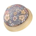 thumbnail image 3 of Uxcell Pin Cushion Wooden Base Japanese Style Round Pincushion for Sewing and Quilting Grey Flower, 3 of 6