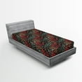 thumbnail image 2 of Ambesonne Leopard Skin Fitted Sheet, Tropical Tiger Pattern, Twin Size, Persian Orange Vermilion, 2 of 5