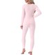 thumbnail image 3 of Conjuntos de ropa interior térmica para mujer INSPIRE CHIC, camiseta de manga larga con leggings, pijama de capa base para el frío invierno, color rosa, 3 of 6