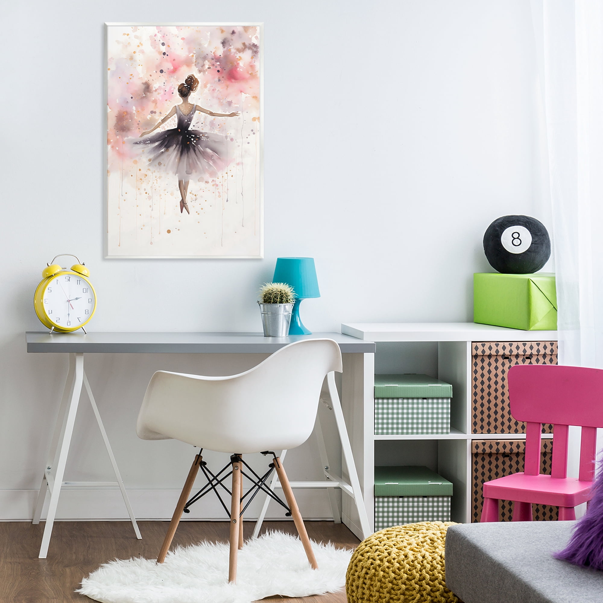 Stupell Industries Watercolor Ballerina Atmosphere Wall Plaque Art, design by Creative Studio