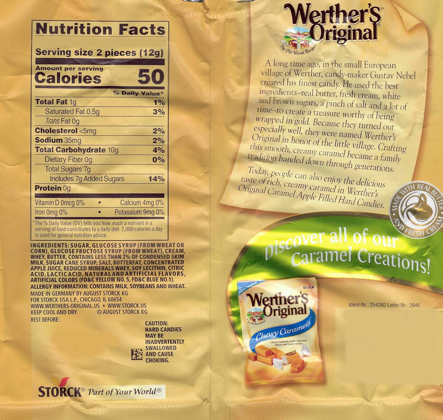 Bulk Werthers Original Hard Candy | Bulk Candy Individually wrapped | Werthers Caramel Candy | 1 lb Individual Flavor Bag | Ships in an Aromatik™ Resealable Pouch (Caramel Apple)
