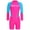 Pink-A, variant on TiaoBug Kids UPF 50  Rash Guard Swimsuit Girls Boys Short Sleeve Boyleg Sport Surfing Bathing Suit Pink-A 150