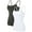 GR1WHI1, variant on Women's Cami Cotton Adjustable Spaghetti Strap Built in Bra Tank Tops for women