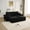 Black, variant on Leumius 81" Convertible Sectional Sofa, Oversized Corduroy Cloud Couch with 2 Movable Ottoman, Comfy Boneless Couch Bed for Living Room Apartment Office, No Assembly,Green