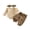 Khaki, variant on RUINIXCW Baby Girl Fall Outfits Casual Ribbed Crew Neck Long Sleeve Romper Leopard Print Pants with Belt and Headband 4 Pcs Set