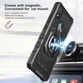 thumbnail image 5 of Compatible for Cricket Icon 4 Case w/Tempered Glass Screen Protector [Military Grade] Ring Car Mount Kickstand Shockproof Hard Phone Case - Black, 5 of 7