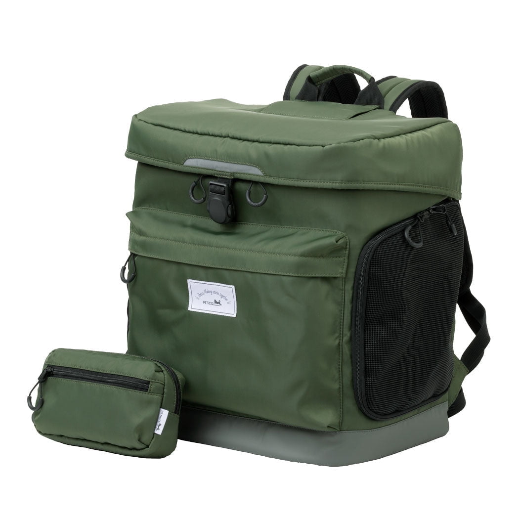 PETiCO HUG Small Expandable Breathable Pet Backpack Carrier Khaki 3002-KH