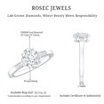 thumbnail image 6 of Rosec Jewels Lab Created Diamond Engagement Ring - 6X8 mm Oval, EF-VS Grade Certified, 10K White Gold, US 8.00, 6 of 9