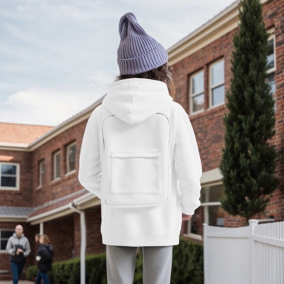 Creative Hoodies Backpack Hoodies Zip up Hoodie Boys Casual Long Sleeve Hoodies Girls 8-9 Years Clothes School Clothes