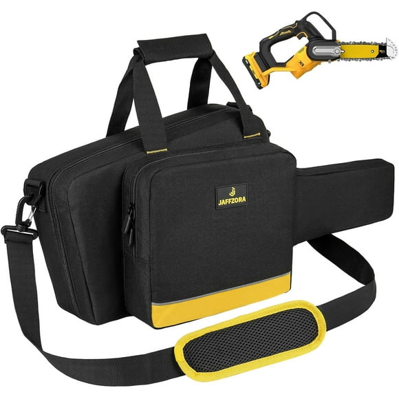ERSHI-Mini Chainsaw Case Compatible with DEWALT 20V MAX Pruning 8-inch (DCCS623B),Waterproof Chainsaw Storage Bag Fits for BITOON & RYOBI Brushless 6In 8In Cordless Power Chainsaw&Accessories (Bag On