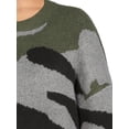 thumbnail image 4 of Terra & Sky Women's Plus Size Drop Shoulder Print Sweater, Midweight, 4 of 5