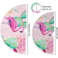 thumbnail image 3 of FMSHPON Pink Flamingo Xmas Christmas Tree Skirt Stand Mat for Holiday Party Decoration Indoor Outdoor 36 inches, 3 of 6