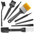 thumbnail image 1 of Pequeños cepillos antiestáticos de nailon portátiles, Kit de cepillos de limpieza para teclado de ordenador electrónico y portátil (juego negro de 8), 1 of 5