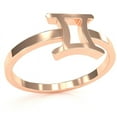 thumbnail image 2 of Gemini Zodiac Sign Ring In Solid 14k Rose Gold, 2 of 6