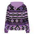 thumbnail image 5 of Women's Ethnic Print Pullover Hoodie Casual Long Sleeve Pocket Design Style, 5 of 6