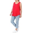 thumbnail image 4 of Zenana Women & Plus Relaxed Fit Scoop Neck Sleeveless Round Hem Blouse Tank Top, 4 of 4