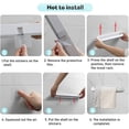 thumbnail image 2 of Self Adhesive Towel Rings High Quality Plastic Towel Rings For Bathroom Kitchen Toilet White, 2 of 5